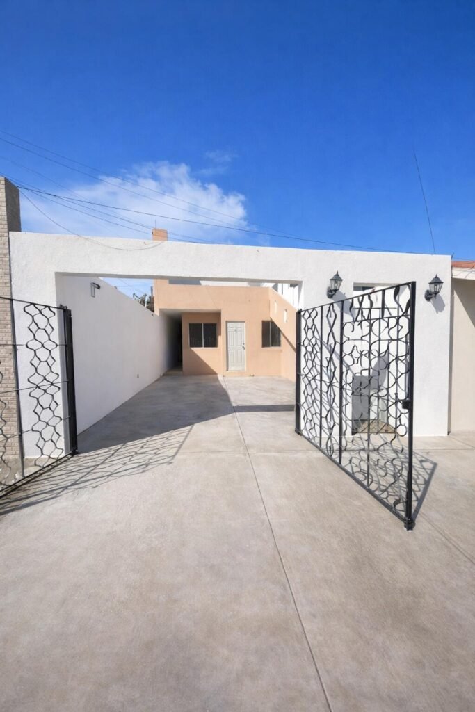 Los Cabos Centro-Csl North Casa habitación con ampliación en planta alta, ideal para inversión en Los Cabos. Planta baja: sala, cocina, 2 recámaras, 1 baño completo y cochera. Planta alta: 2 recámaras tipo estudio, cada una con baño completo y acceso independiente. Permite hasta 3 unidades habitacionales, con privacidad y opción de renta. Ubicada en zona urbana con servicios y vialidades cercanas.Single-family home with upper-level expansion, ideal for investment in Los Cabos. Ground floor: living room, kitchen, 2 bedrooms, 1 full bathroom, and carport. Upper level: 2 studio-style bedrooms, each with a full bathroom and independent access. Allows up to 3 separate units, offering privacy and rental flexibility. Located in an urban area with nearby services and main roads. – Calle Buenos Aires, Cabo San Lucas, BS
