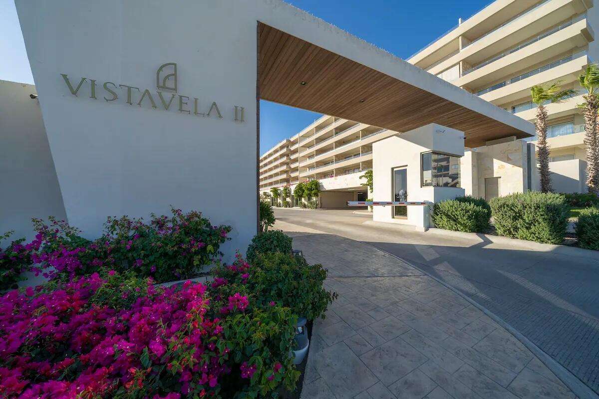 Los Cabos Villas Del Sol Great location, close to all amenities in Cabo San Lucas, walking distance to Medano Beach and to the CSL Marina, restaurants, bars, shops, supermarkets and all vibrant life in Cabo! This 115 m2 (1240 sqft) under AC condo has ceramic floor tiles, high vaulted ceilings, lots of natural light, back terrace with sink, electric water heater, AC mini splits and ceiling fans on each room, hardwood kitchen with propane stove, laundry closet, large living area, one parking space. Villa del Sol is a boutique gated community of only 22 private residencies with common palapa and pool area. Low HOAs. Walk everywhere, enjoy Cabo! for sale