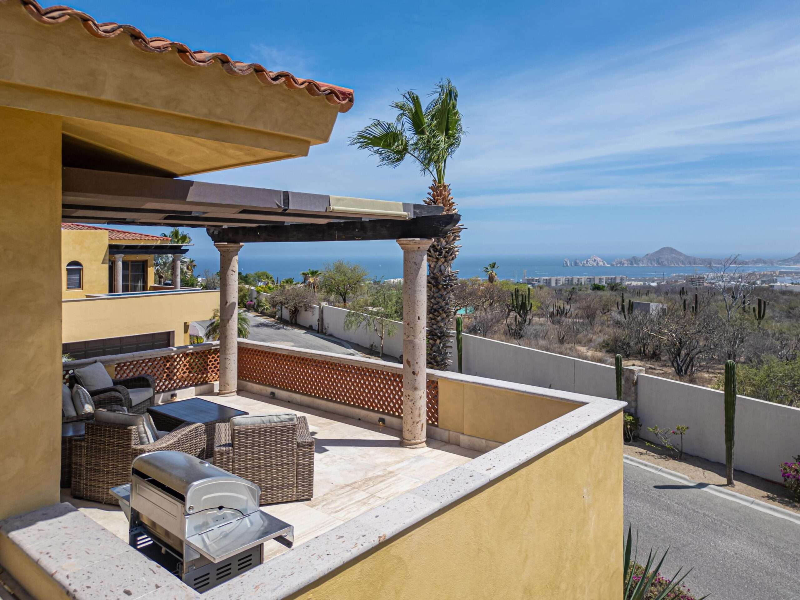 Los Cabos Hermitage This stunning single story residence in Hermitage blends luxury and comfort, offering four bedrooms and four bathrooms, with one bedroom thoughtfully designed as a media room. The open-concept layout flows seamlessly into a private outdoor oasis, featuring a pool and spa, perfect for relaxation and entertaining. Ideally located just minutes to the beach, shopping plazas, private schools and hospitals, and restaurants, this property is a prime choice for families, investors, or international buyers seeking exceptional quality finishings and value in Cabo San Lucas. There is ample room for parking with a long driveway and an ideal floor plan providing privacy and comfort. A gated community, Hermitage is also across the street from Cabo pickleball courts, and minutes to markets and shopping You will be very hard-pressed to find a home in Los Cabos that is single story living, with a pool and a garage for under for sale