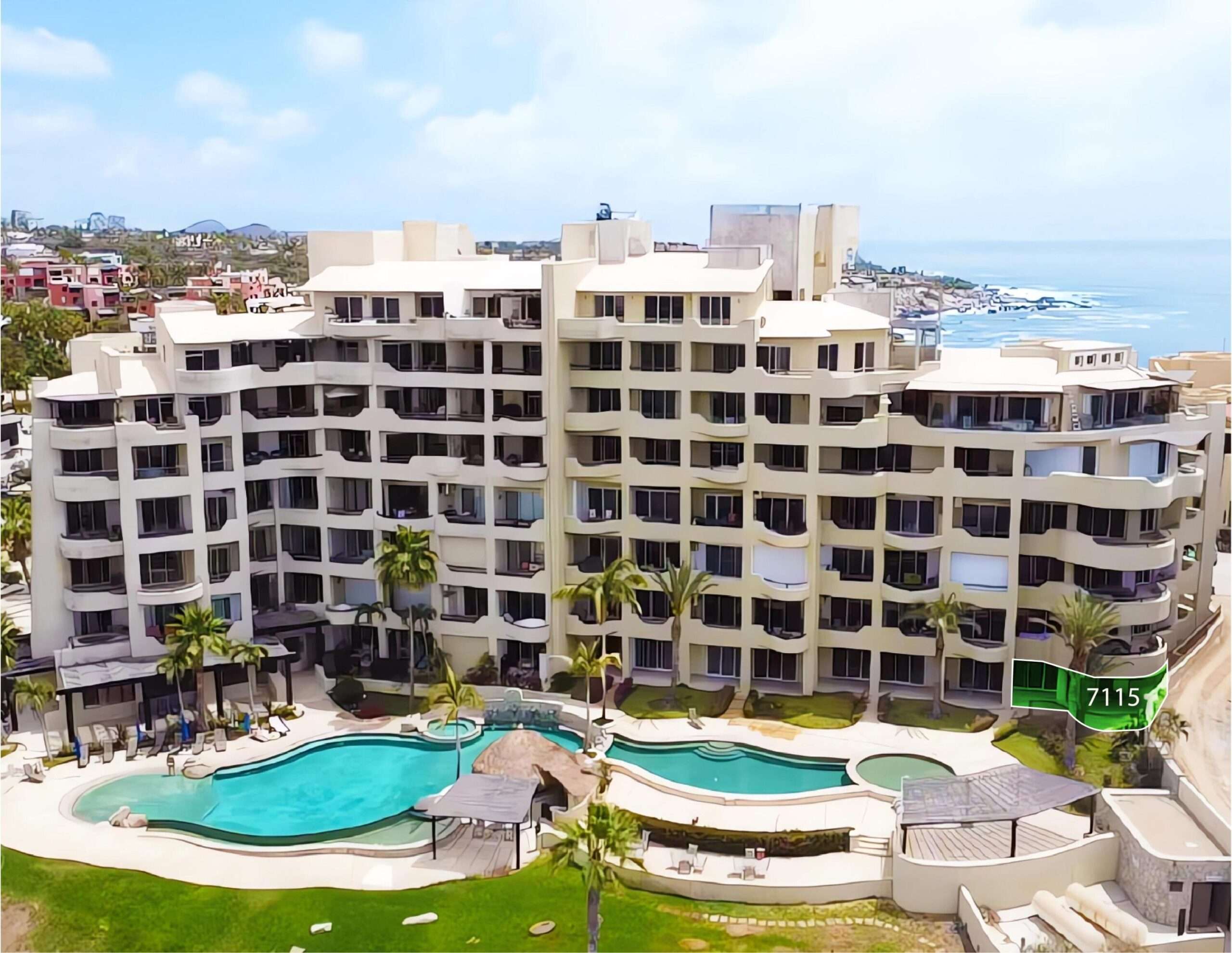 Los Cabos Cardinal Living Great investment - The Suite comes fully furnished ...Amazing Rental income history. Please, we need at least 24-48 hrs notice for a showing because the unit is rented most of the time. Thank you. for sale