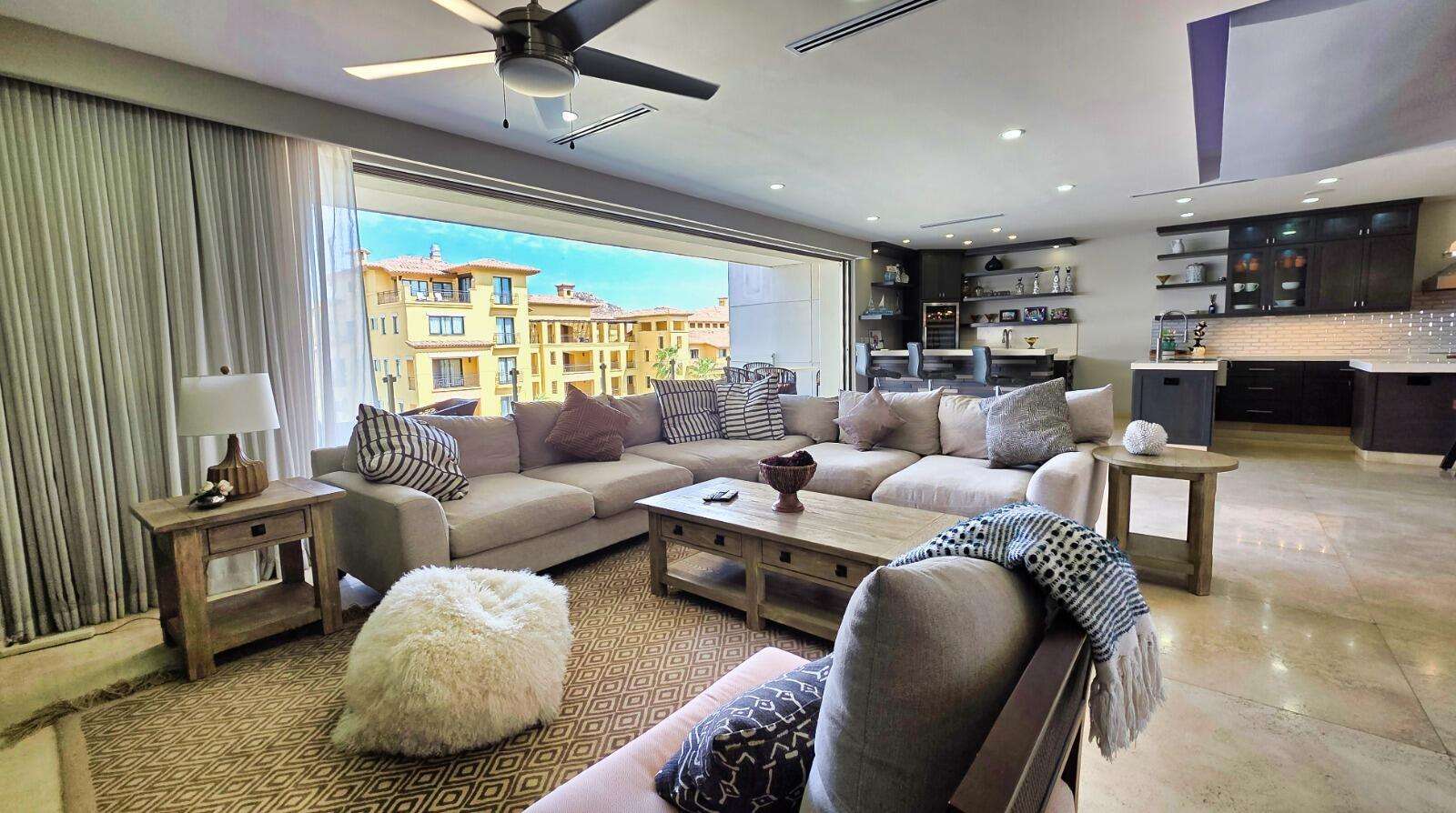Los Cabos One Medano Beautifully renovated between 2019-2021, this luxury condo offers an unbeatable location just steps from Medano Beach and the Cabo San Lucas Marina. Floor-to-ceiling windows frame breathtaking ocean for sale