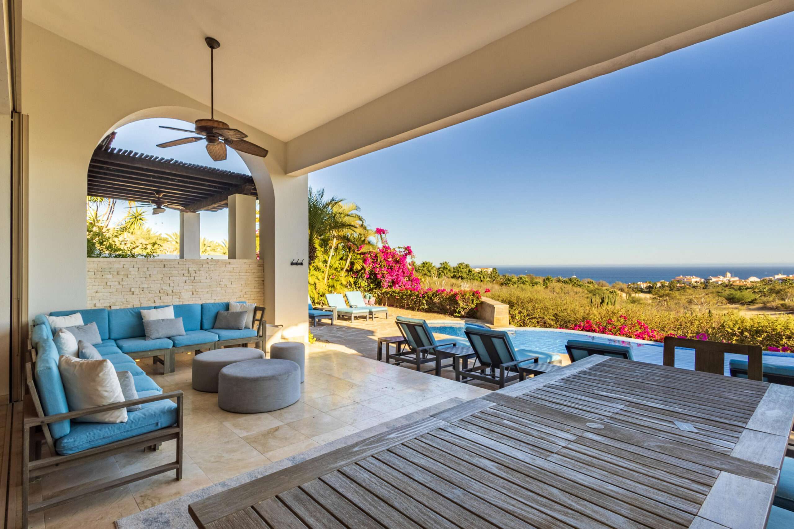 Los Cabos Laguna Hills Casa Savoy is a modern 4014 square foot, four-bedroom hillside home, built in 2024, in Laguna Hills, offering breathtaking ocean for sale