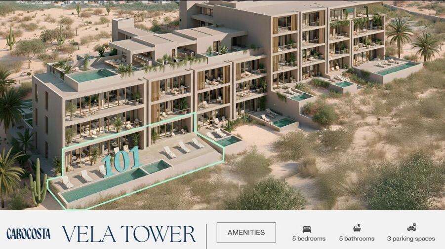 Los Cabos Dunna Welcome to Dunna - A New Standard of Luxury in Cabo. More than a residence, Dunna is a vibrant, fully integrated community where luxury, culture, and recreation converge. Designed by renowned architect Sordo Madaleno, this visionary development seamlessly blends timeless elegance with natural tranquility, offering meticulously crafted residences and garden villas complemented by world-class amenities. Elevated Living, Unmatched Experiences Choose from 13 thoughtfully designed floor plans from 2 - 5 bedrooms ranging from 1,475 - 6,458 sq. ft., featuring seamless indoor-outdoor living, elegant finishes, private rooftops, Jacuzzis, and lush garden terraces.Resort-Style Amenities Enjoy unparalleled amenities, including:" Infinity pools (Adults-only, Family, Kids & Oasis)" State-of-the-art wellness & fitness center" Luxury spa (sauna, steam, ice baths, massage suites)" Exclusive rooftop lounges & panoramic – DUNNA RESIDENCES, San Jose Corridor, BS