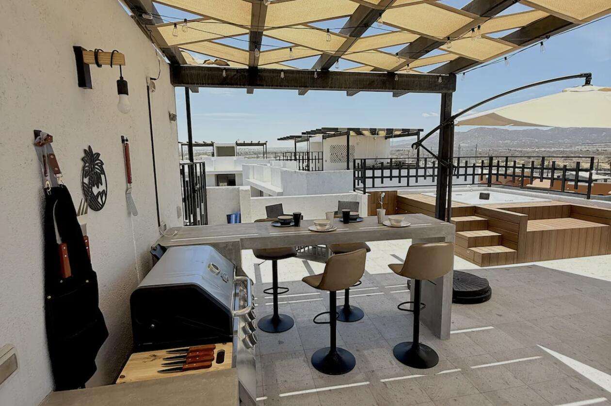 Los Cabos Luxotica Iii Welcome to Sunset Corner Condo 201, a bright and inviting second-floor corner unit in the growing Sunset area of Cabo San Lucas. This 2-bedroom, 2-bathroom condo features an open-concept layout, high ceilings, abundant natural light, and pleasant city and mountain for sale
