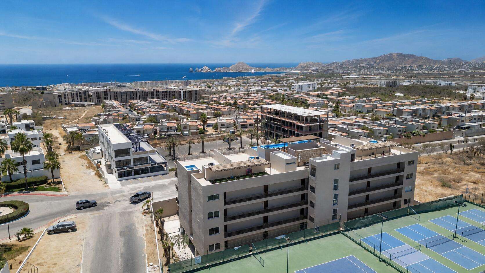 Los Cabos Balmar At Balena Los Cabos, everything is within reach -- literally.From the moment you arrive, a seamless journey takes you from underground parking directly to your residence or straight up to the rooftop -- no long walks, no friction. Just effortless living.Inside, 3-bedroom layouts with premium finishes and Smeg appliances set the tone. Spacious, well-designed, and move-in ready.Up top, an infinity pool with sweeping for sale