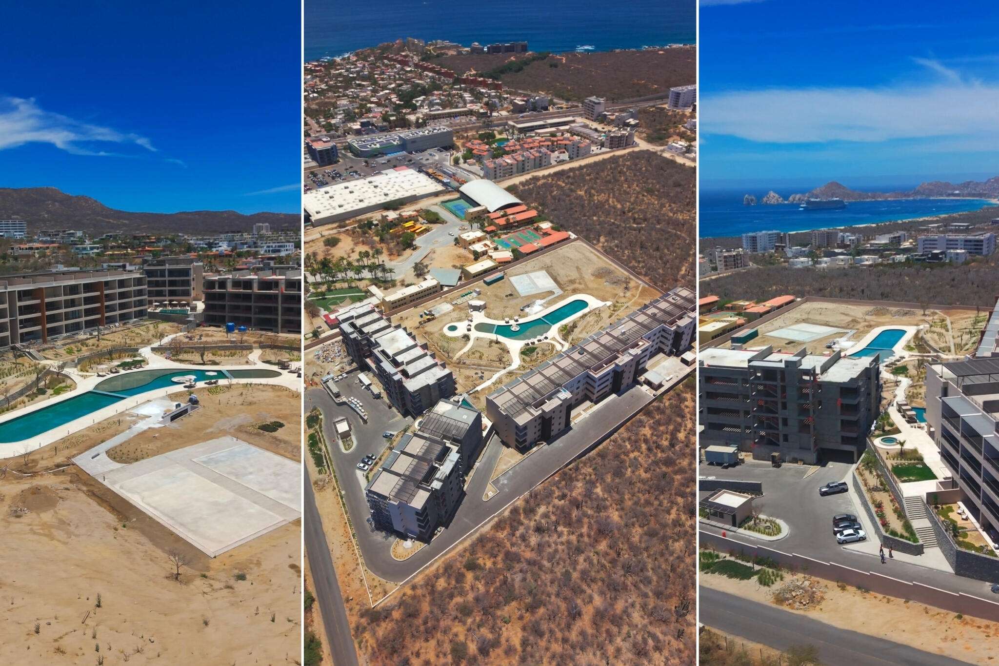 Los Cabos Rivieri Brand-new, move-in-ready ground-floor duplex condominium with 2 bedrooms and 2 bathrooms, located in Rivieri Pueblo Mediterráneo in El Tezal, Cabo San Lucas.The property offers a bright, practical layout with plenty of natural light, a beautiful kitchen with quality cabinetry and finishes, air conditioning, closets in both bedrooms, and an attractive private backyard with space for outdoor seating, pets, or entertaining.The condo is conveniently located next to the community amenities, making them easy to access and enjoy. Guest parking is available directly in front of the property. The community also offers controlled access and 24/7 security for added privacy and peace of mind. Rivieri features an exceptional clubhouse with a spacious social area, an ocean- – El Cielito Condo, Cabo Corridor, BS
