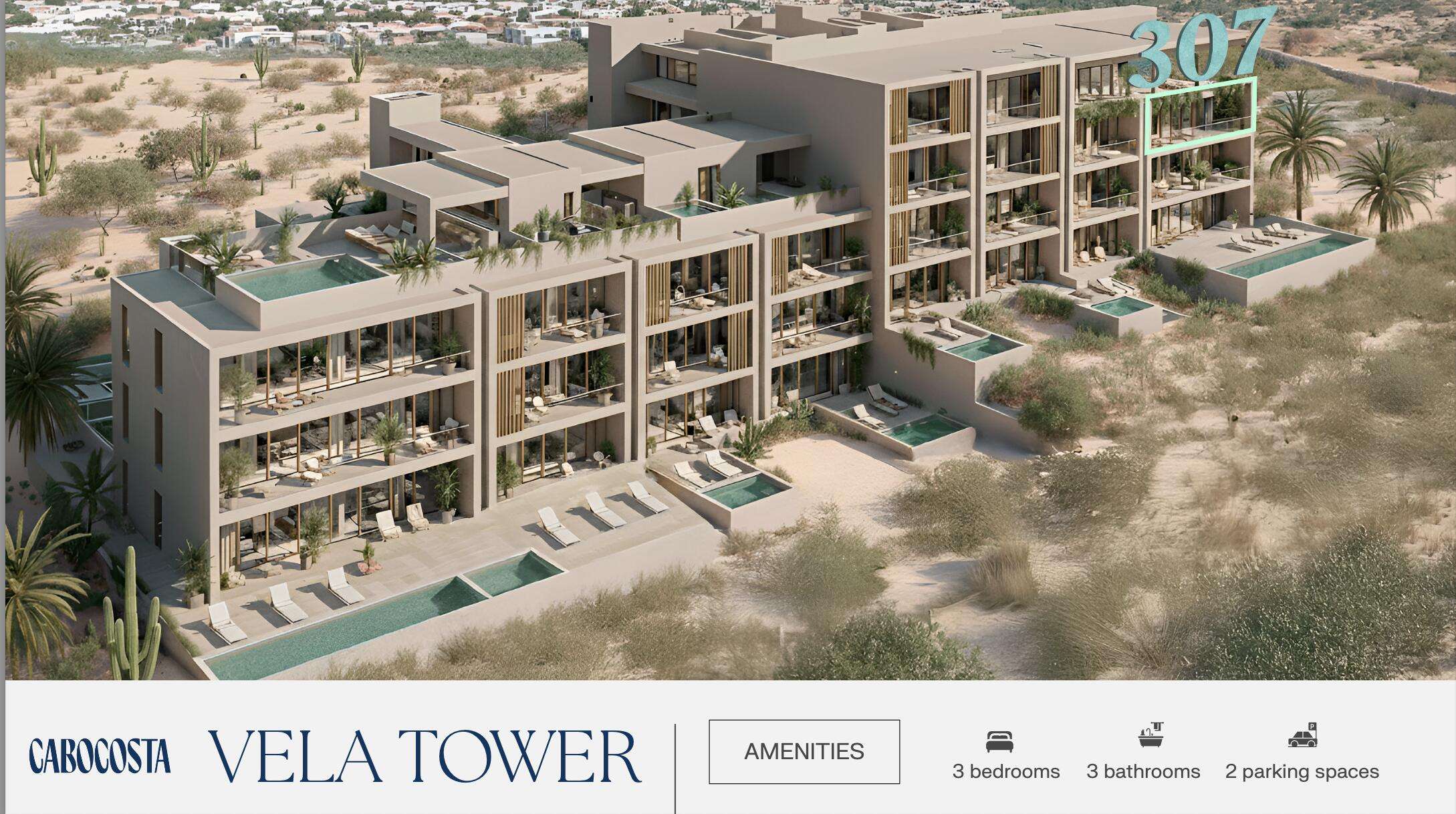 Los Cabos Rivieri Brand-new, move-in-ready ground-floor duplex condominium with 2 bedrooms and 2 bathrooms, located in Rivieri Pueblo Mediterráneo in El Tezal, Cabo San Lucas.The property offers a bright, practical layout with plenty of natural light, a beautiful kitchen with quality cabinetry and finishes, air conditioning, closets in both bedrooms, and an attractive private backyard with space for outdoor seating, pets, or entertaining.The condo is conveniently located next to the community amenities, making them easy to access and enjoy. Guest parking is available directly in front of the property. The community also offers controlled access and 24/7 security for added privacy and peace of mind. Rivieri features an exceptional clubhouse with a spacious social area, an ocean- – The O pedregal 1 B Torre Norte, Cabo San Lucas, Cabo San Lucas, BS